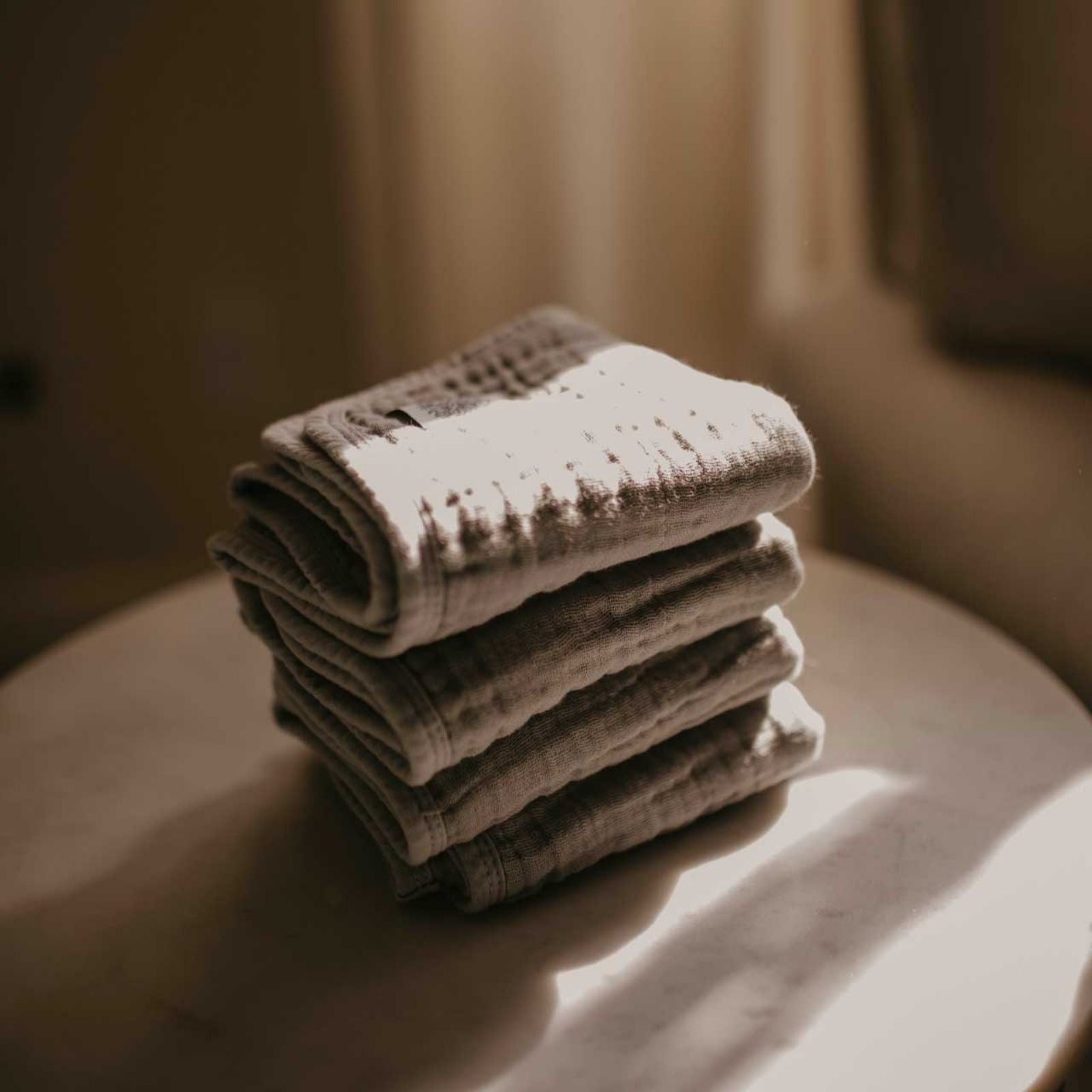 Gray Set - Muslin Burp Cloths (4 Pack) by Parker Baby Co., product view 11