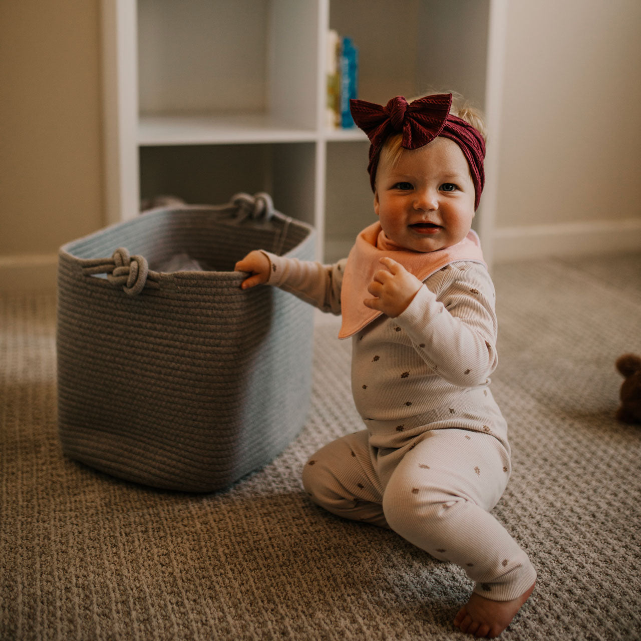 Rope Cube Storage Basket by Parker Baby Co., product view 5