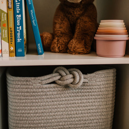 Rope Cube Storage Basket by Parker Baby Co., product view 4
