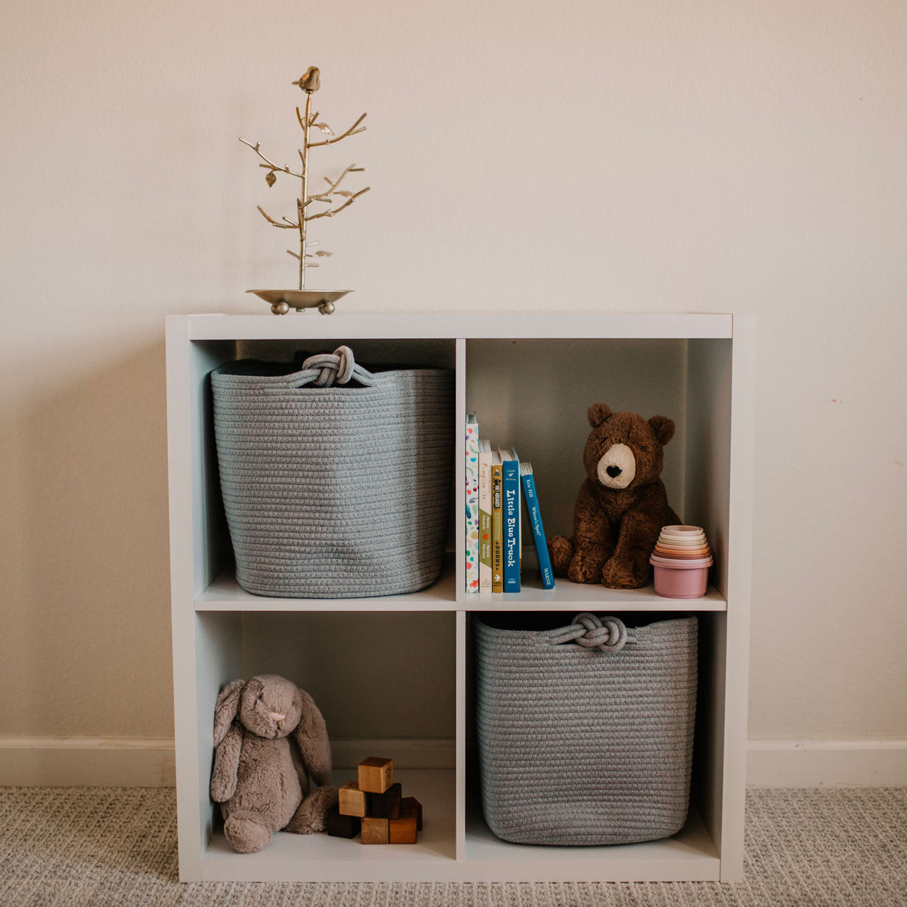 Rope Cube Storage Basket by Parker Baby Co., product view 11