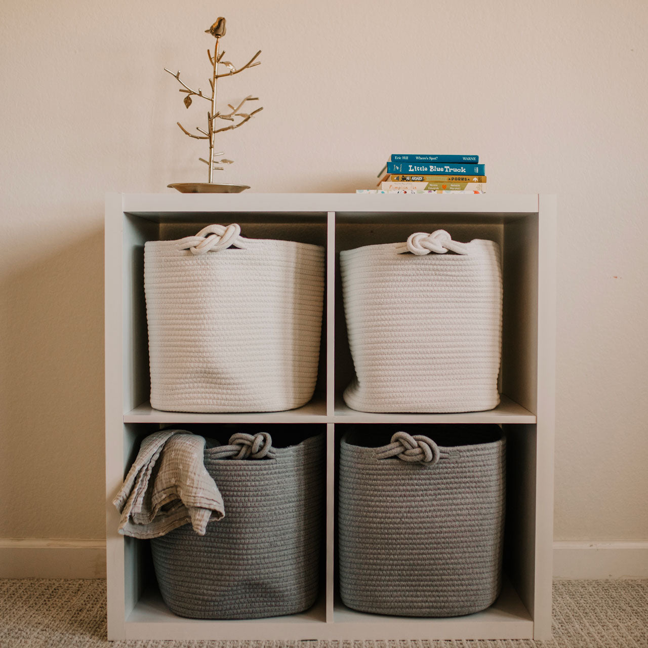 Rope Cube Storage Basket by Parker Baby Co., product view 2