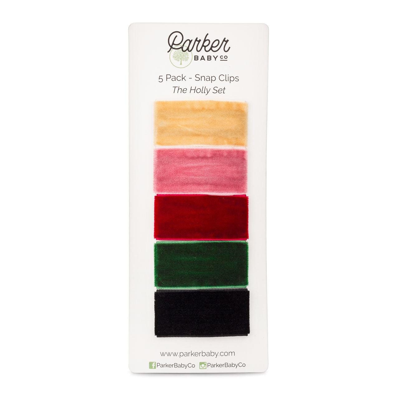 Holly Set - Velvet Hair Clips by Parker Baby Co., product view 9
