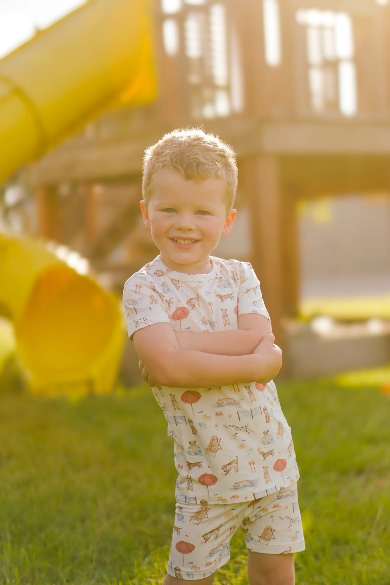 Beach Pawty 2pc Bamboo Pajamas by Little Joy Co., product view 5