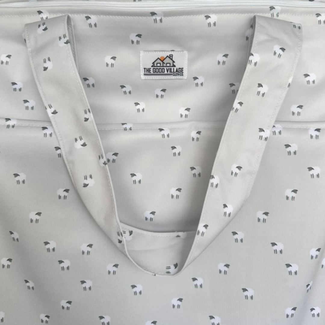 Large Hanging Wetbag | Sheep Tofu by The Good Village Cloth Co., product view 3