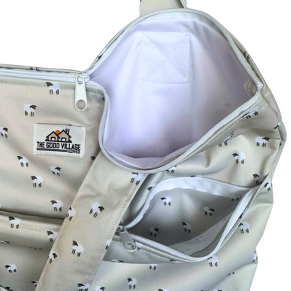 Large Hanging Wetbag | Sheep Tofu by The Good Village Cloth Co., product view 2
