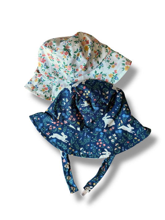 Bucket hat in Organic Bunnies by UB2 | Urban Baby Bonnets