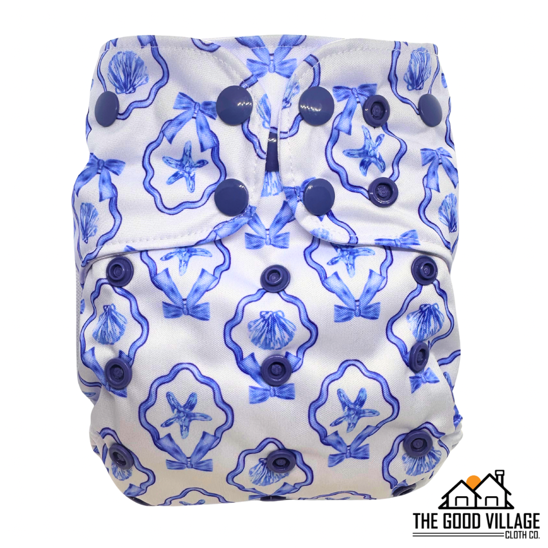 One Size Pocket Diaper | Sailor’s Keepsake by The Good Village Cloth Co.