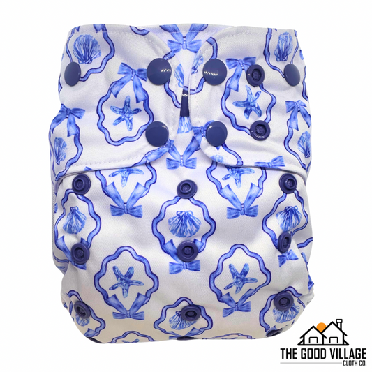 One Size Pocket Diaper | Sailor’s Keepsake by The Good Village Cloth Co.