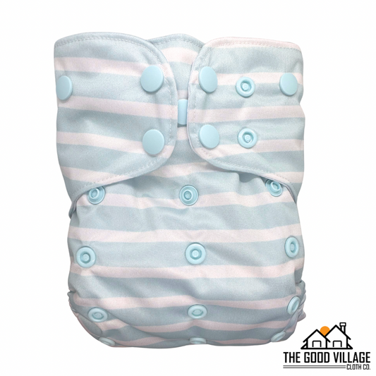 One Size Pocket Diaper | Sailor's Breeze by The Good Village Cloth Co.