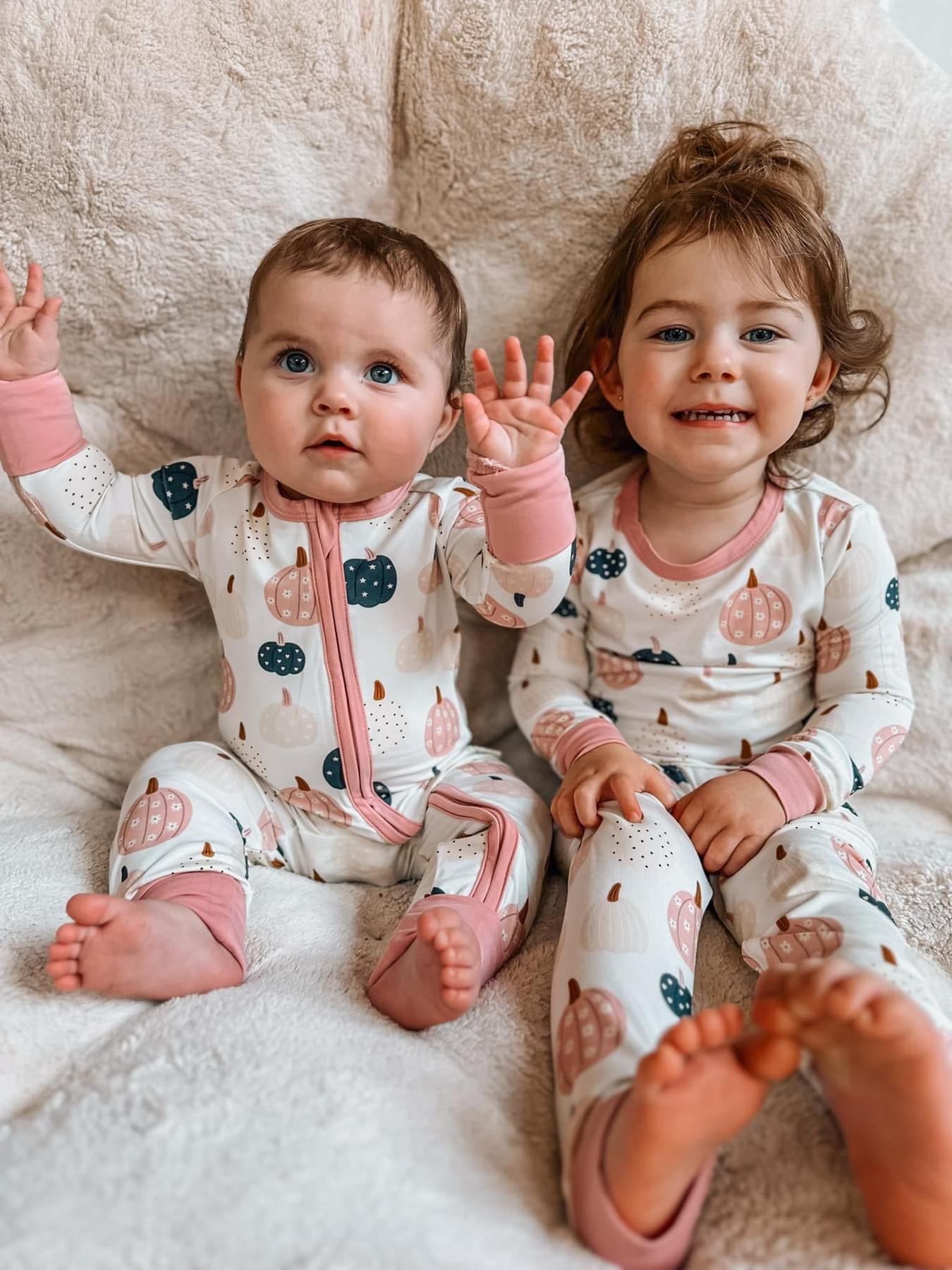 Pretty 'n Pumpkin 2pc Bamboo Pajamas by Little Joy Co., product view 5