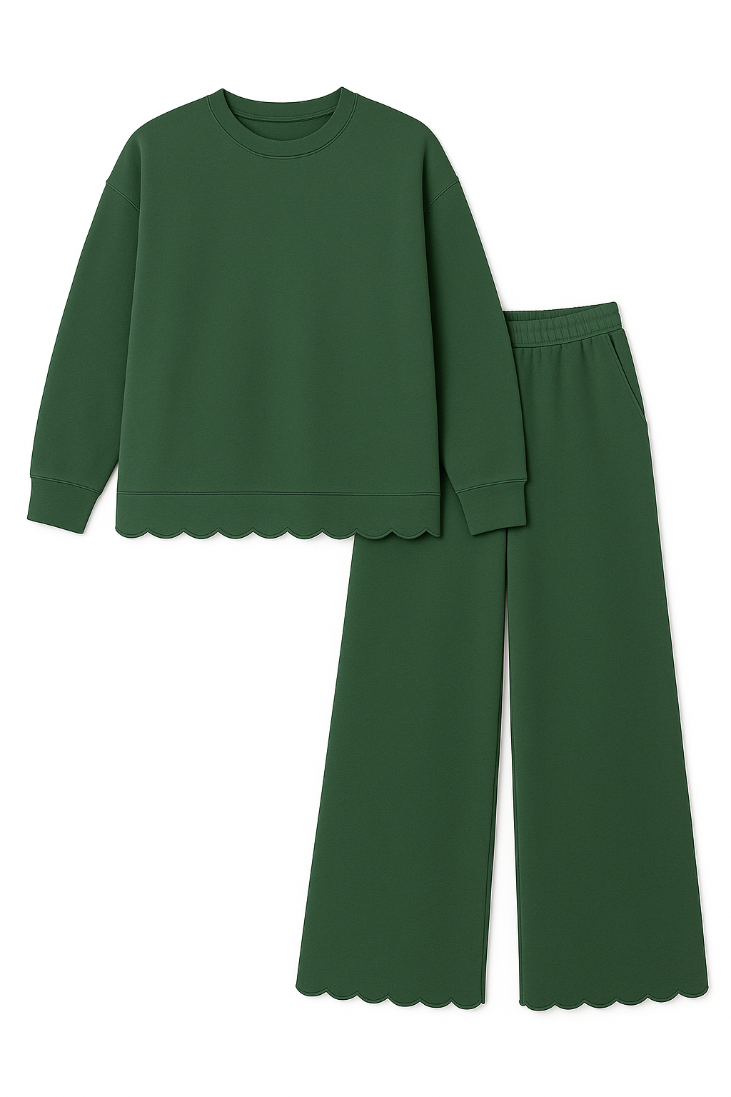 Adult Scalloped Set - Green or Brown by Little Joy Co., product view 8