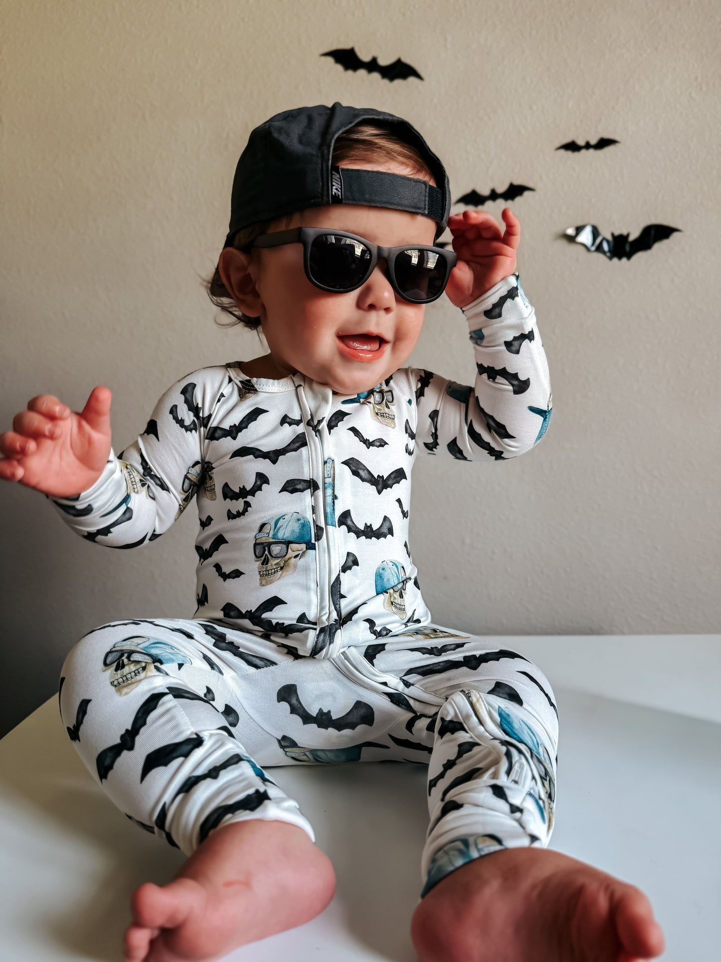 Spooky Bro Bamboo Zippy Pajamas by Little Joy Co., product view 17
