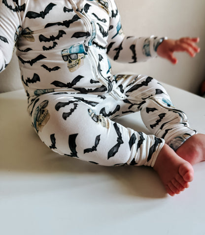 Spooky Bro Bamboo Zippy Pajamas by Little Joy Co., product view 2