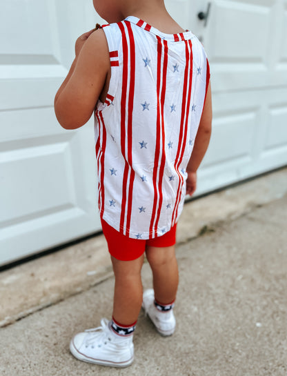 Stars & Stripes Bamboo Tank by Little Joy Co., product view 11