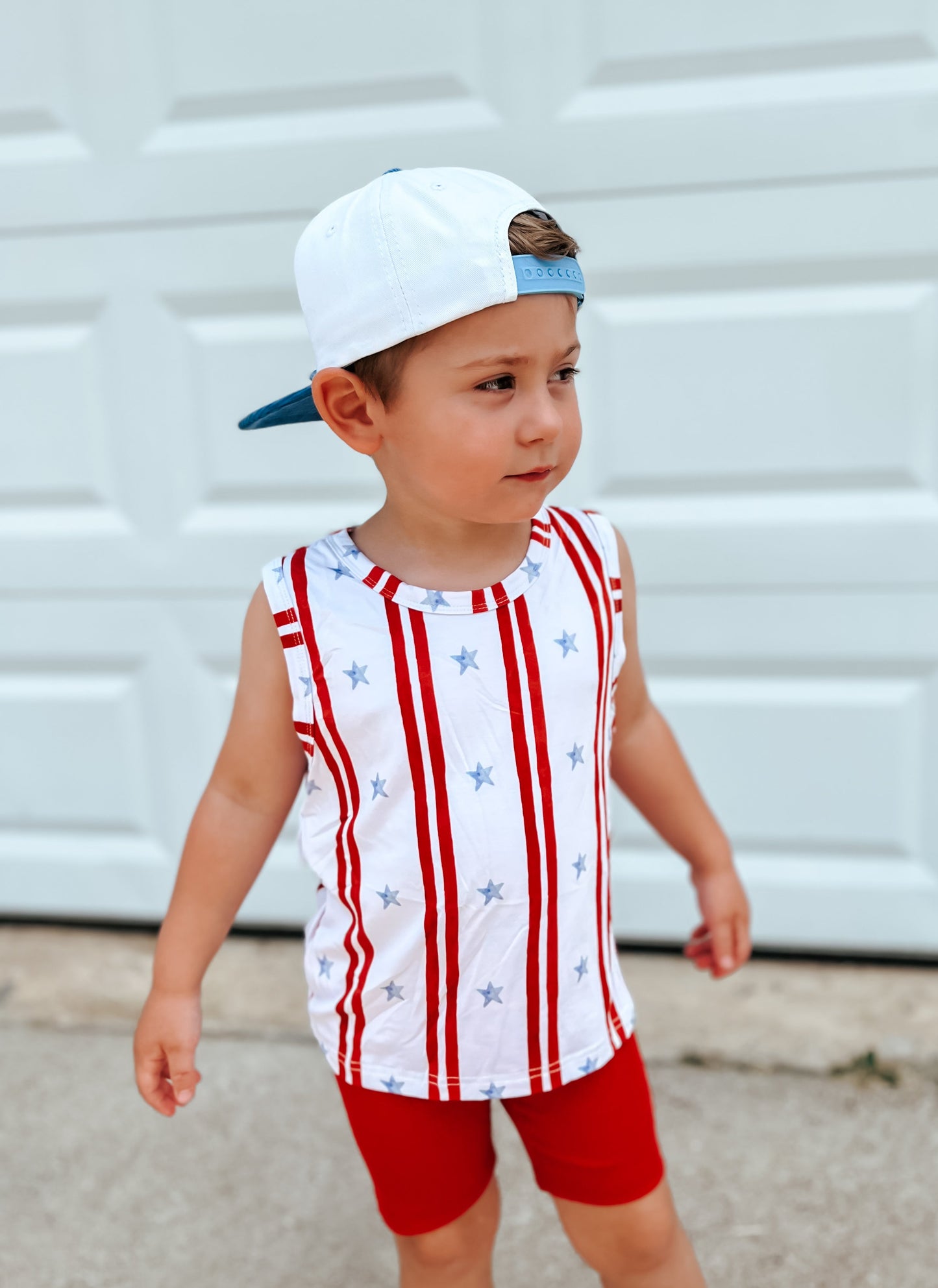 Stars & Stripes Bamboo Tank by Little Joy Co.