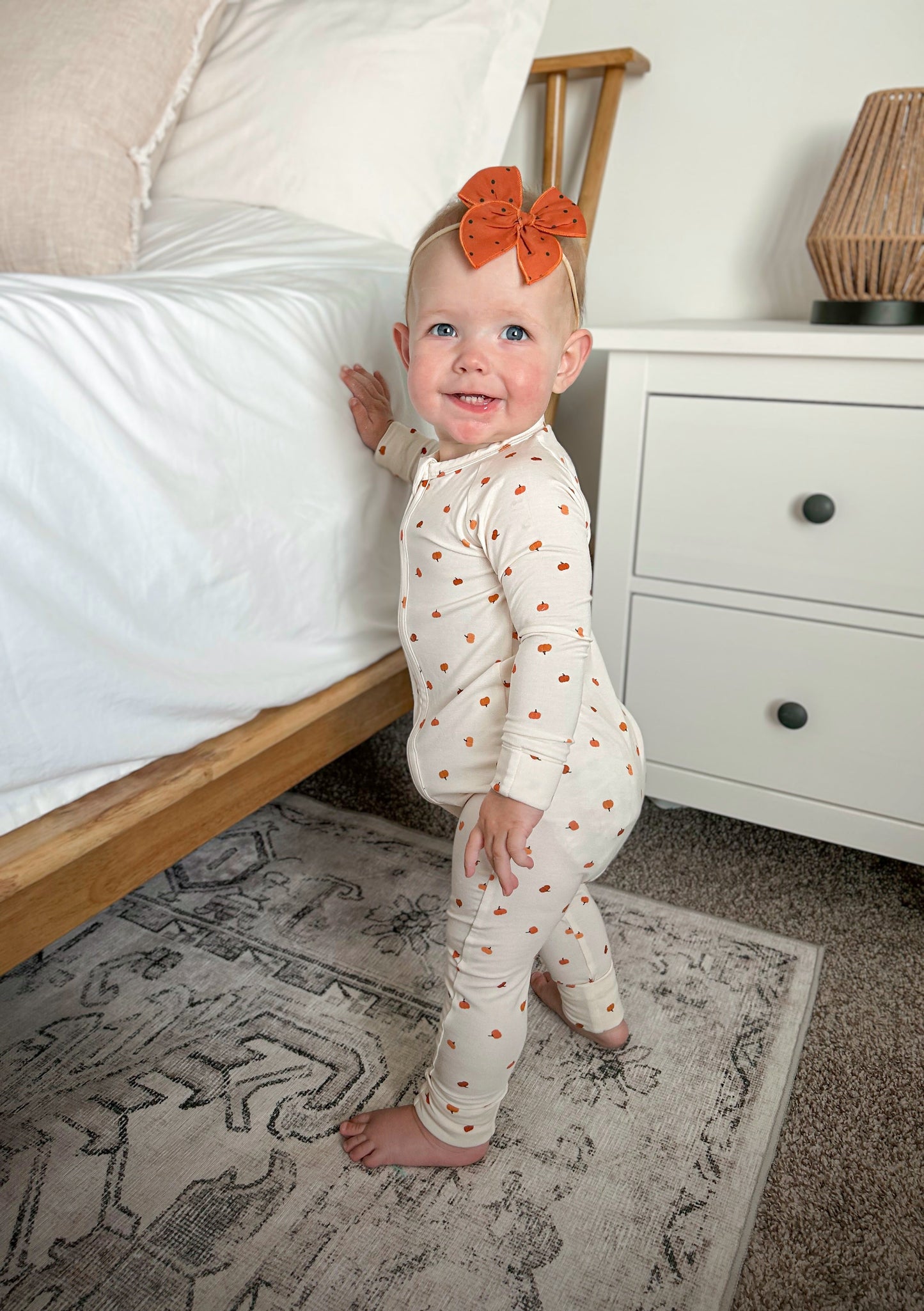 Little Pumpkin Bamboo Zippy Romper by Little Joy Co., product view 6