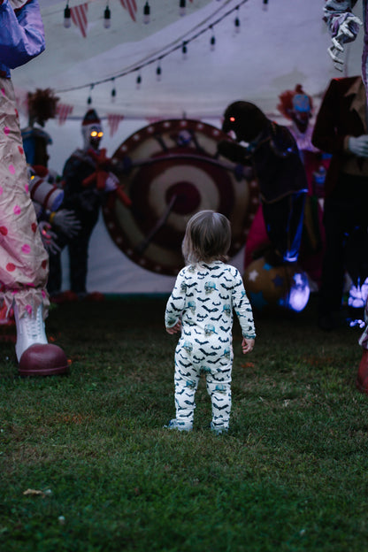 Spooky Bro Bamboo Zippy Pajamas by Little Joy Co., product view 3