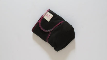 Black Flex-Fit Winged Perfect fit Preflat (WPFP) by Fruit of the Womb Diapers