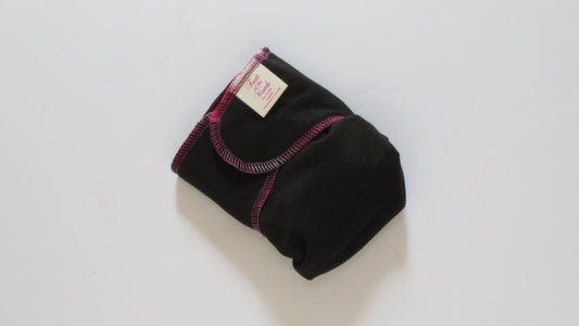 Black Flex-Fit Winged Perfect fit Preflat (WPFP) by Fruit of the Womb Diapers