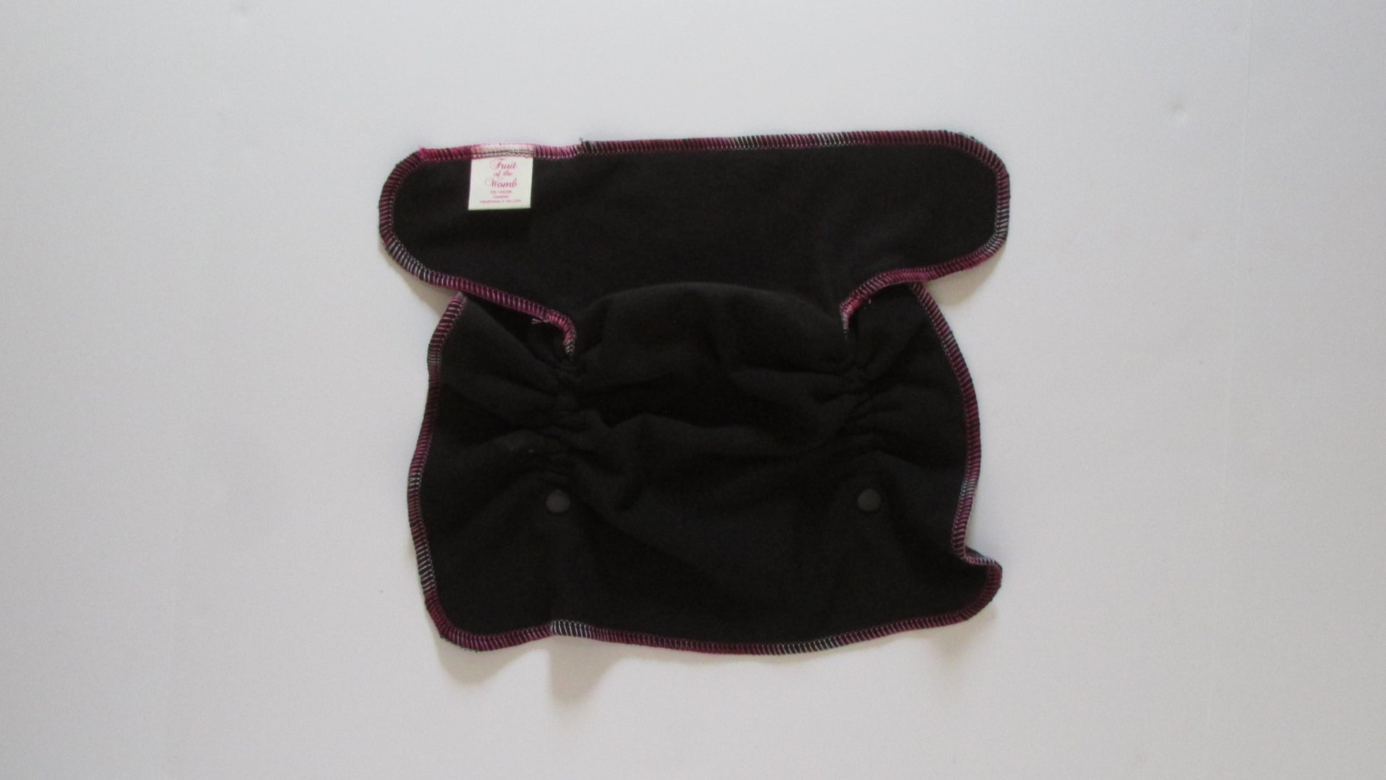 Black Flex-Fit Winged Perfect fit Preflat (WPFP) by Fruit of the Womb Diapers, product view 3