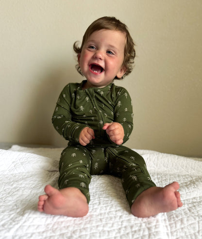 Christmas Tree Bamboo Pajamas - Zippy by Little Joy Co., product view 6