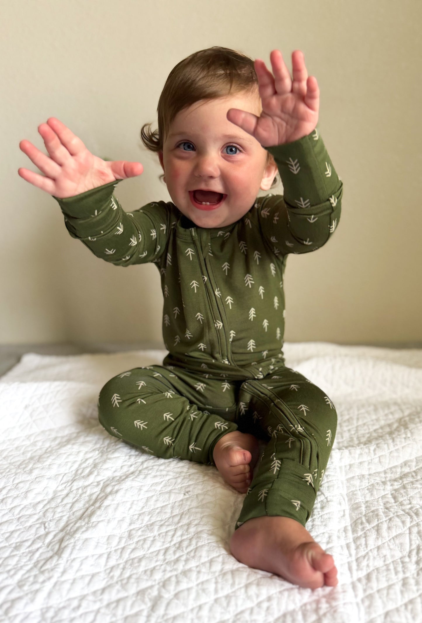Christmas Tree Bamboo Pajamas - Zippy by Little Joy Co., product view 7