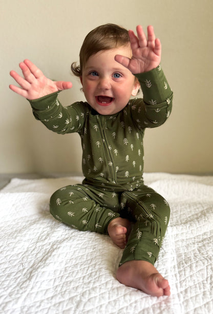 Christmas Tree Bamboo Pajamas - Zippy by Little Joy Co., product view 7