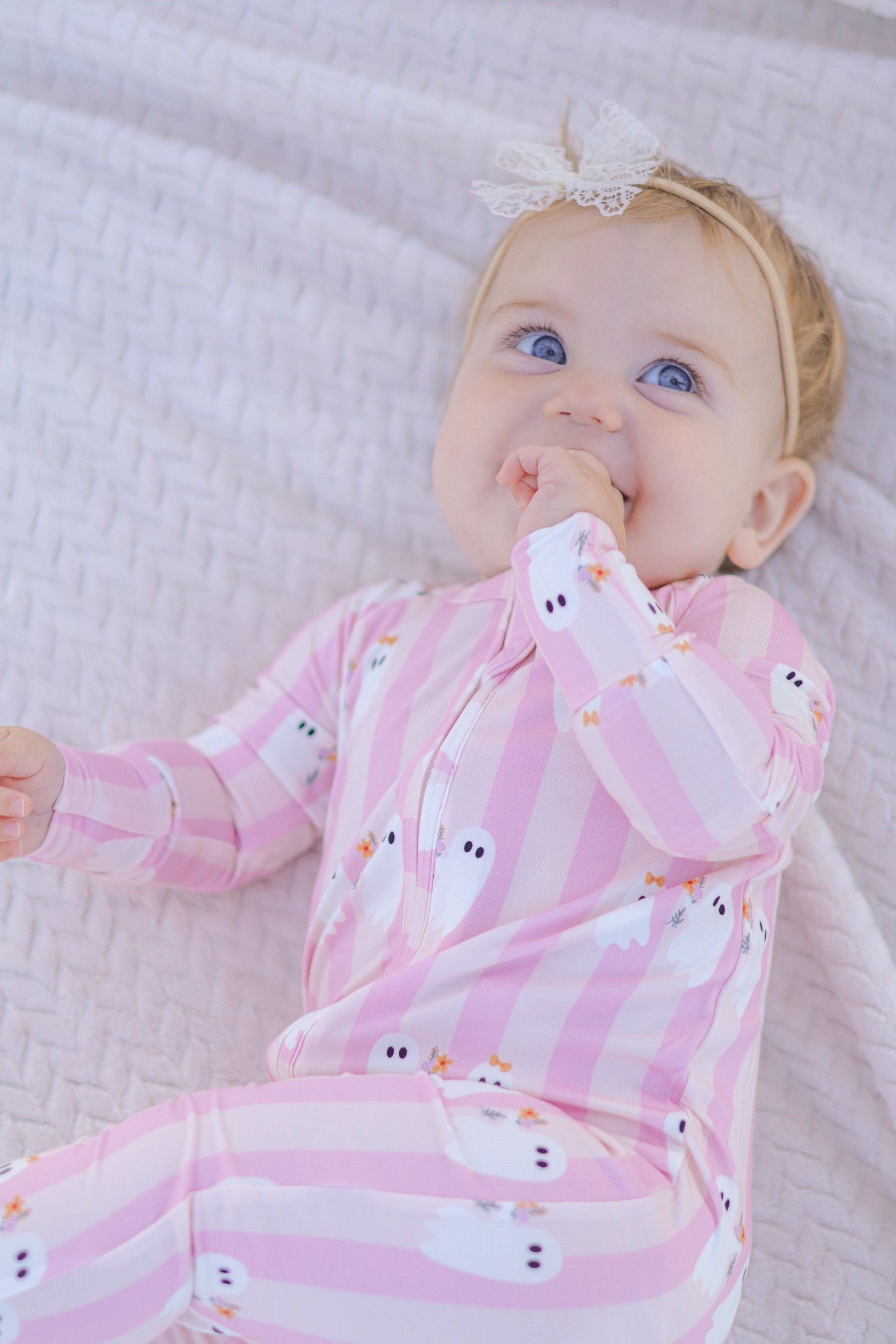 Be My Boo Halloween Bamboo Zippy Pajamas by Little Joy Co., product view 4