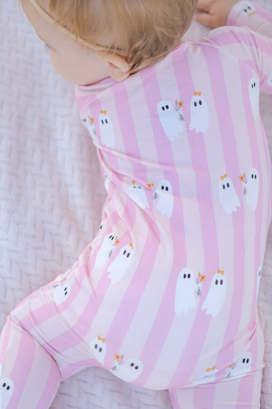 Be My Boo Halloween Bamboo Zippy Pajamas by Little Joy Co., product view 2