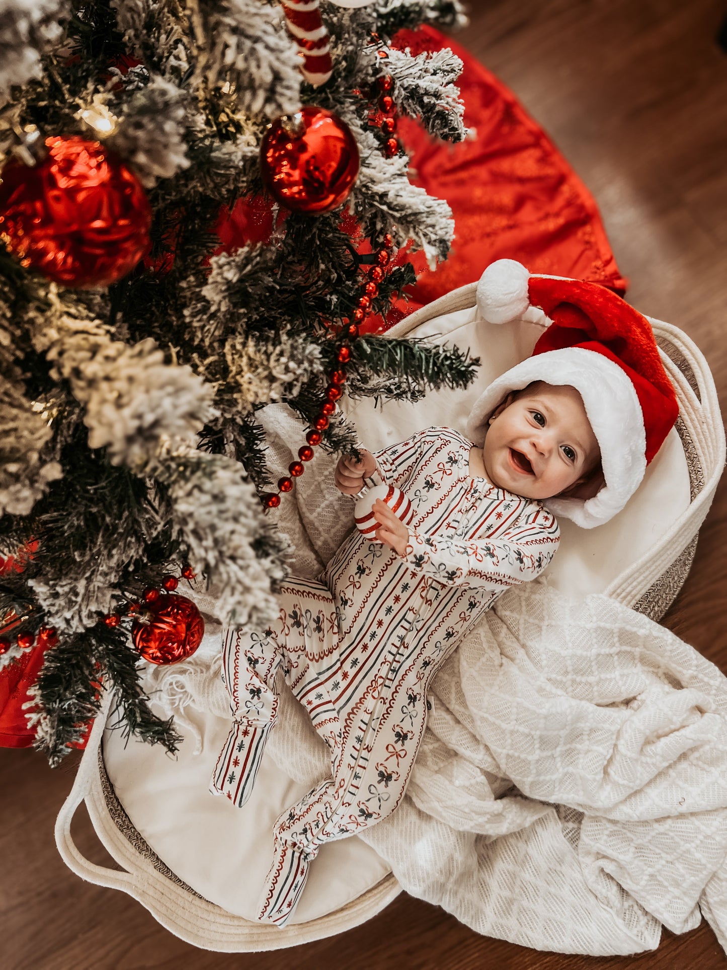 Candy Cane Lane Bamboo Christmas Pajamas - Zippy by Little Joy Co., product view 7