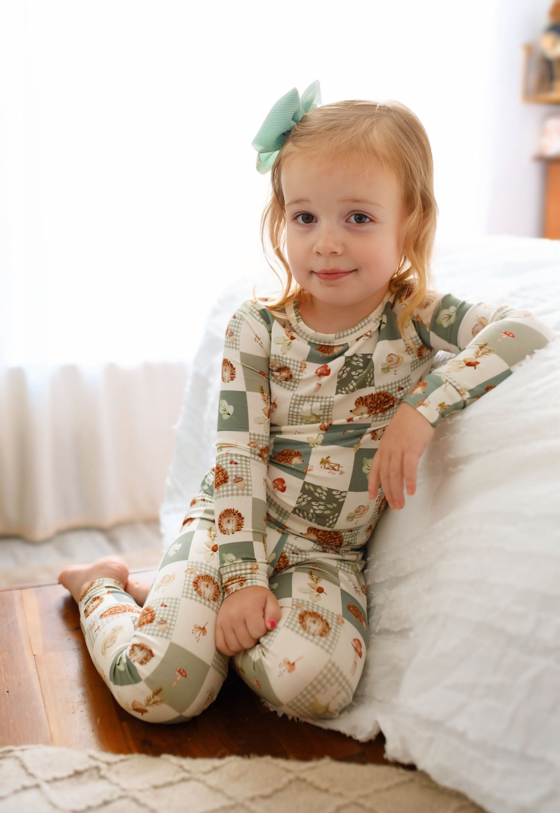 Harvest Hedgehogs 2pc Bamboo Pajamas by Little Joy Co., product view 9