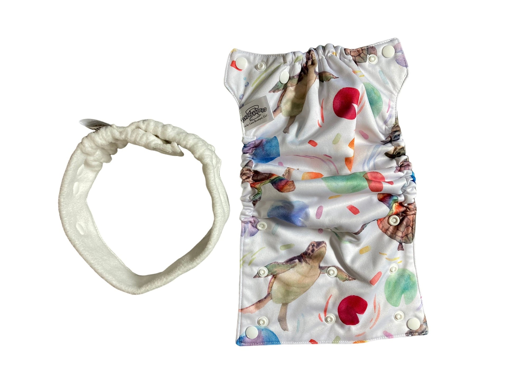 All-in-Two Diaper Cover and Belt (Printed PUL) by Flappy-Nappies, product view 16
