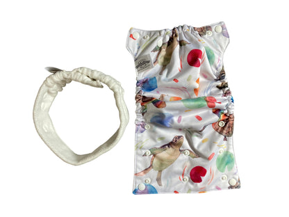 All-in-Two Diaper Cover and Belt (Printed PUL) by Flappy-Nappies, product view 16