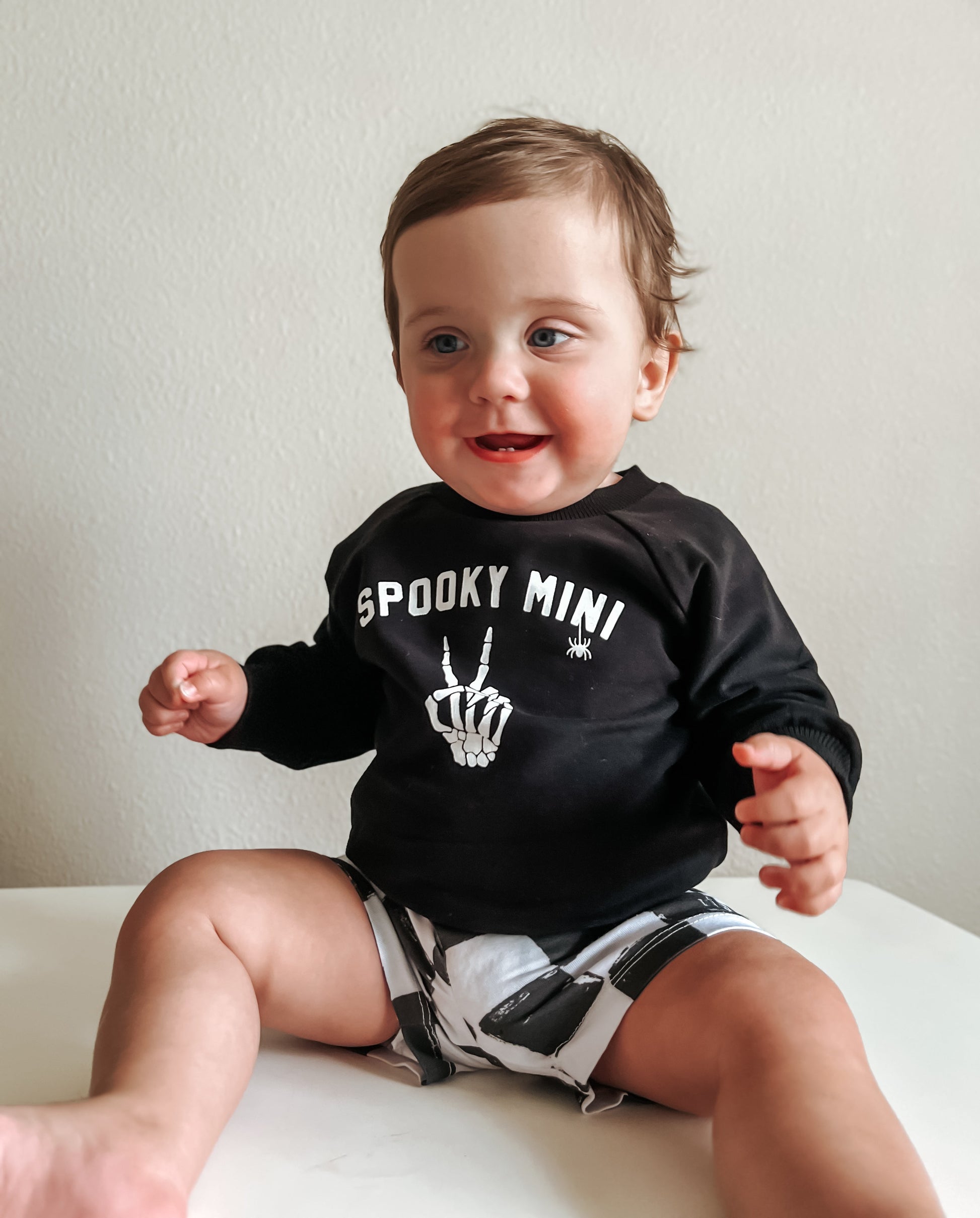 Organic Cotton Spooky Mini Crewneck Sweatshirt by Little Joy Co., product view 8