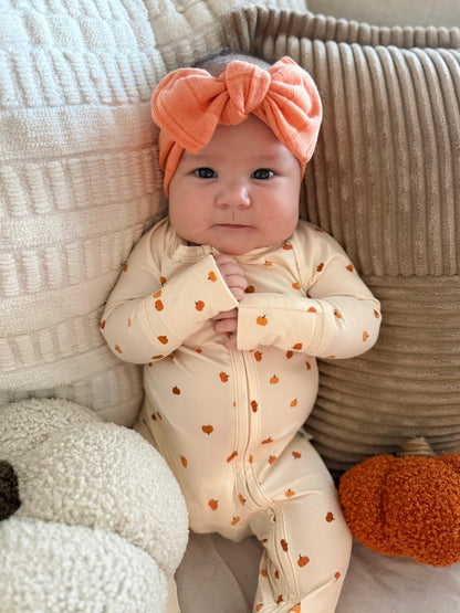 Little Pumpkin Bamboo Zippy Romper by Little Joy Co., product view 4