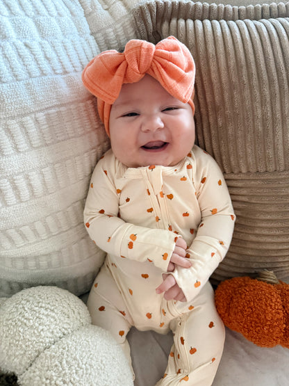 Little Pumpkin Bamboo Zippy Romper by Little Joy Co., product view 2