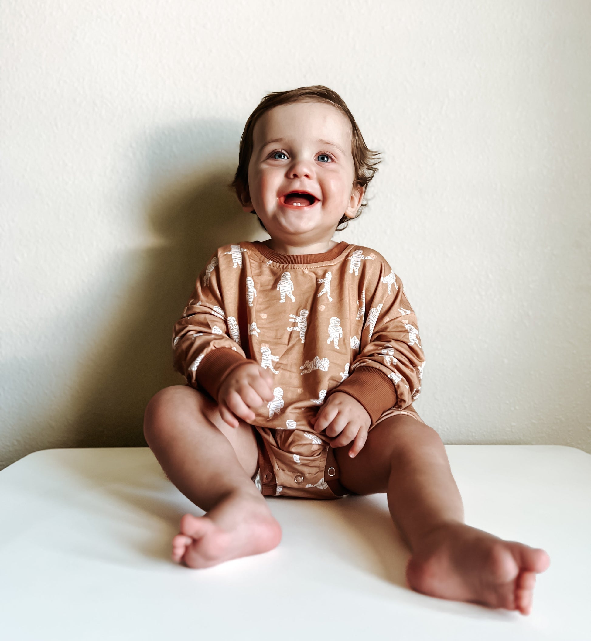 Mummy Bamboo Bubble Romper by Little Joy Co., product view 2