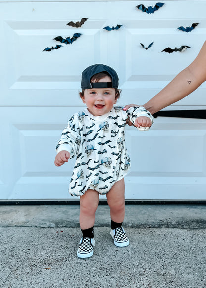 Spooky Bro Bamboo Bubble Romper or Crewneck Sweatshirt by Little Joy Co., product view 4