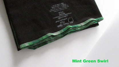 Stretchy flat cloth diapers in Black by Fruit of the Womb Diapers, product view 11