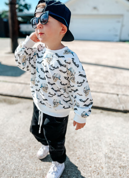 Spooky Bro Bamboo Bubble Romper or Crewneck Sweatshirt by Little Joy Co., product view 15
