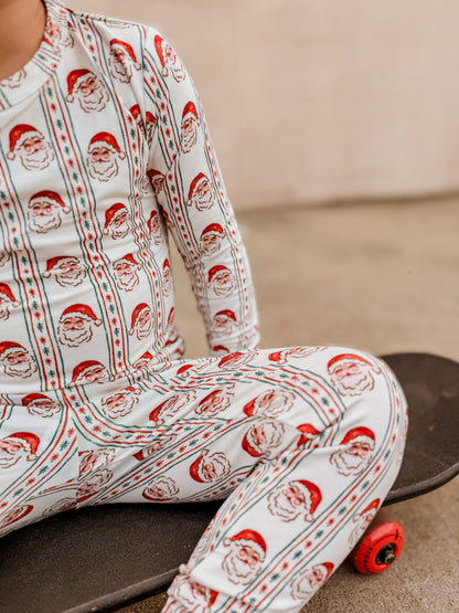 Vintage Santa Bamboo Christmas Pajamas - 2pc Set by Little Joy Co., product view 12