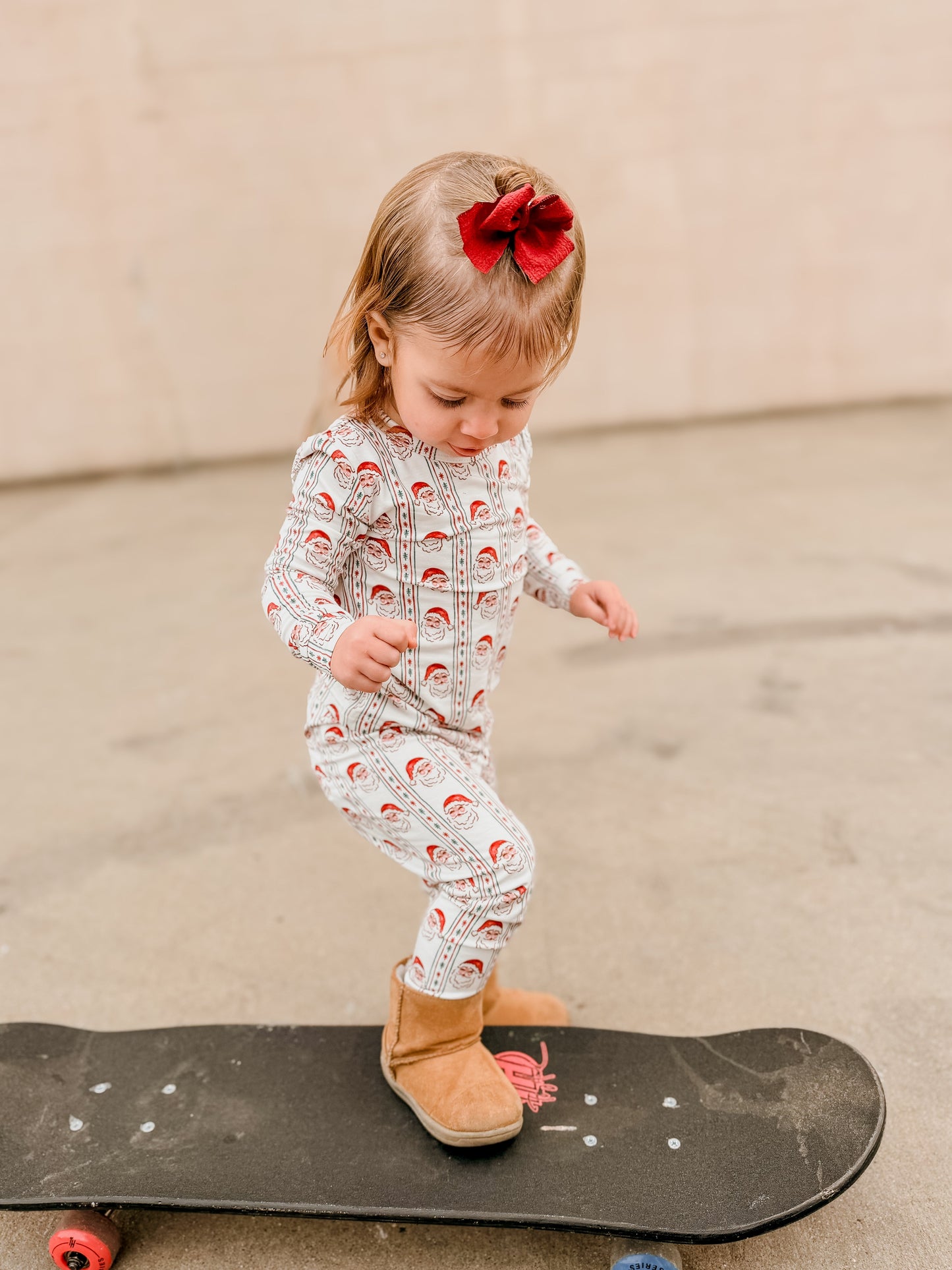 Vintage Santa Bamboo Christmas Pajamas - 2pc Set by Little Joy Co., product view 4