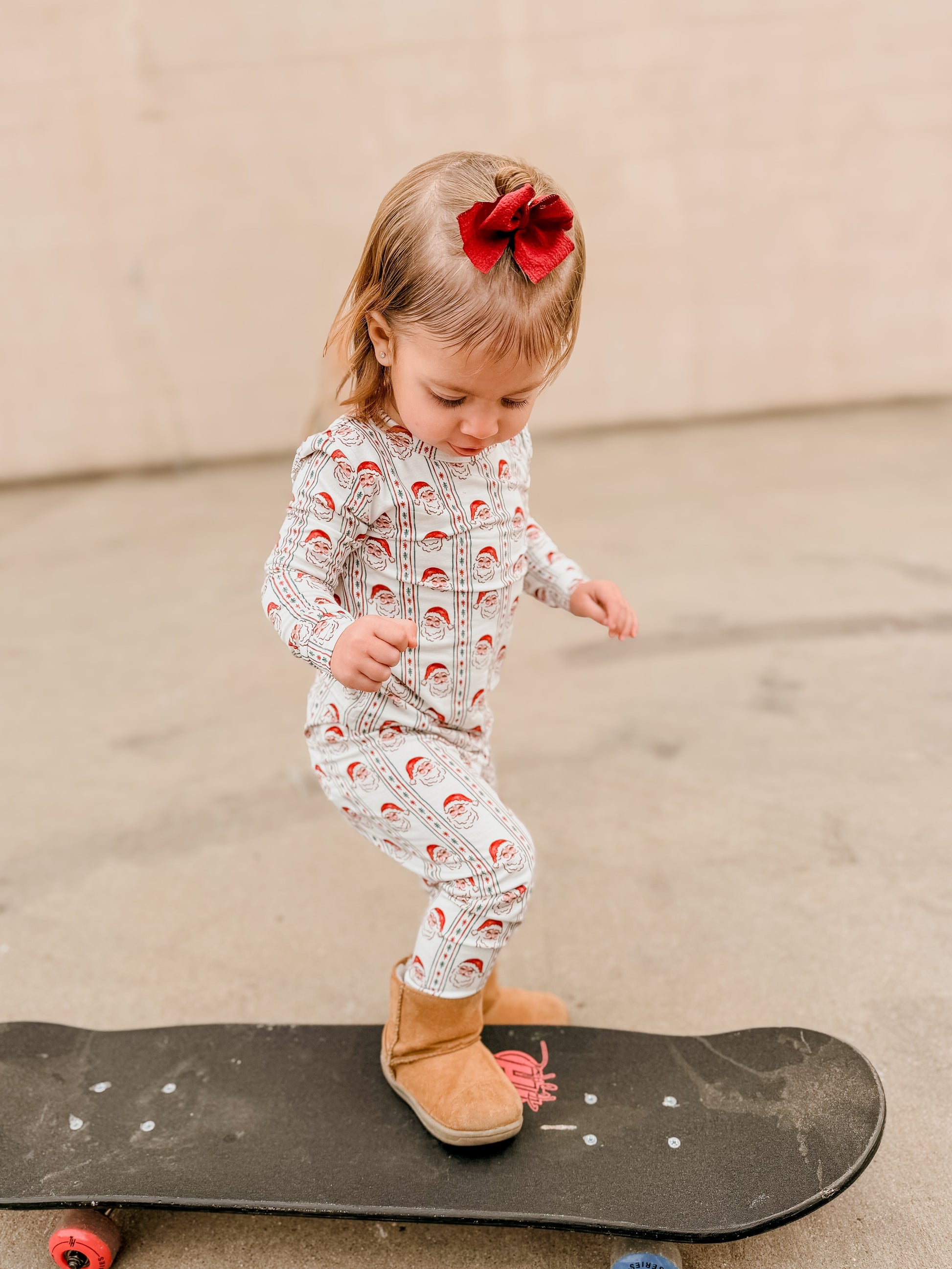 Vintage Santa Bamboo Christmas Pajamas - 2pc Set by Little Joy Co., product view 4
