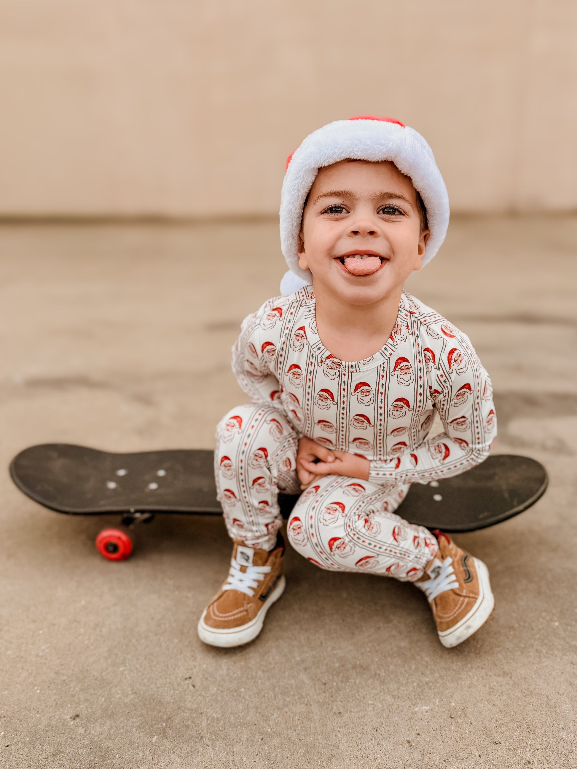 Vintage Santa Bamboo Christmas Pajamas - 2pc Set by Little Joy Co., product view 6