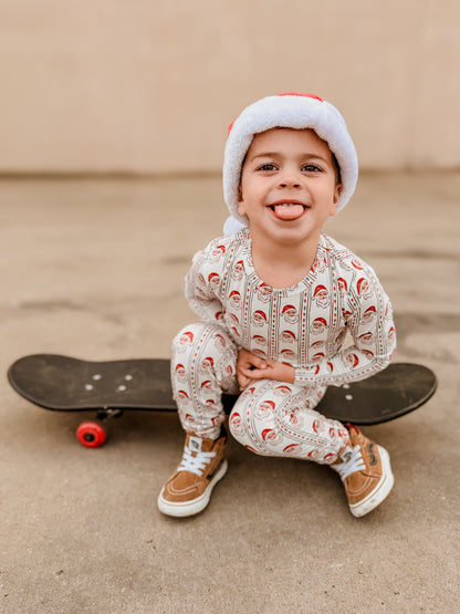 Vintage Santa Bamboo Christmas Pajamas - 2pc Set by Little Joy Co., product view 6