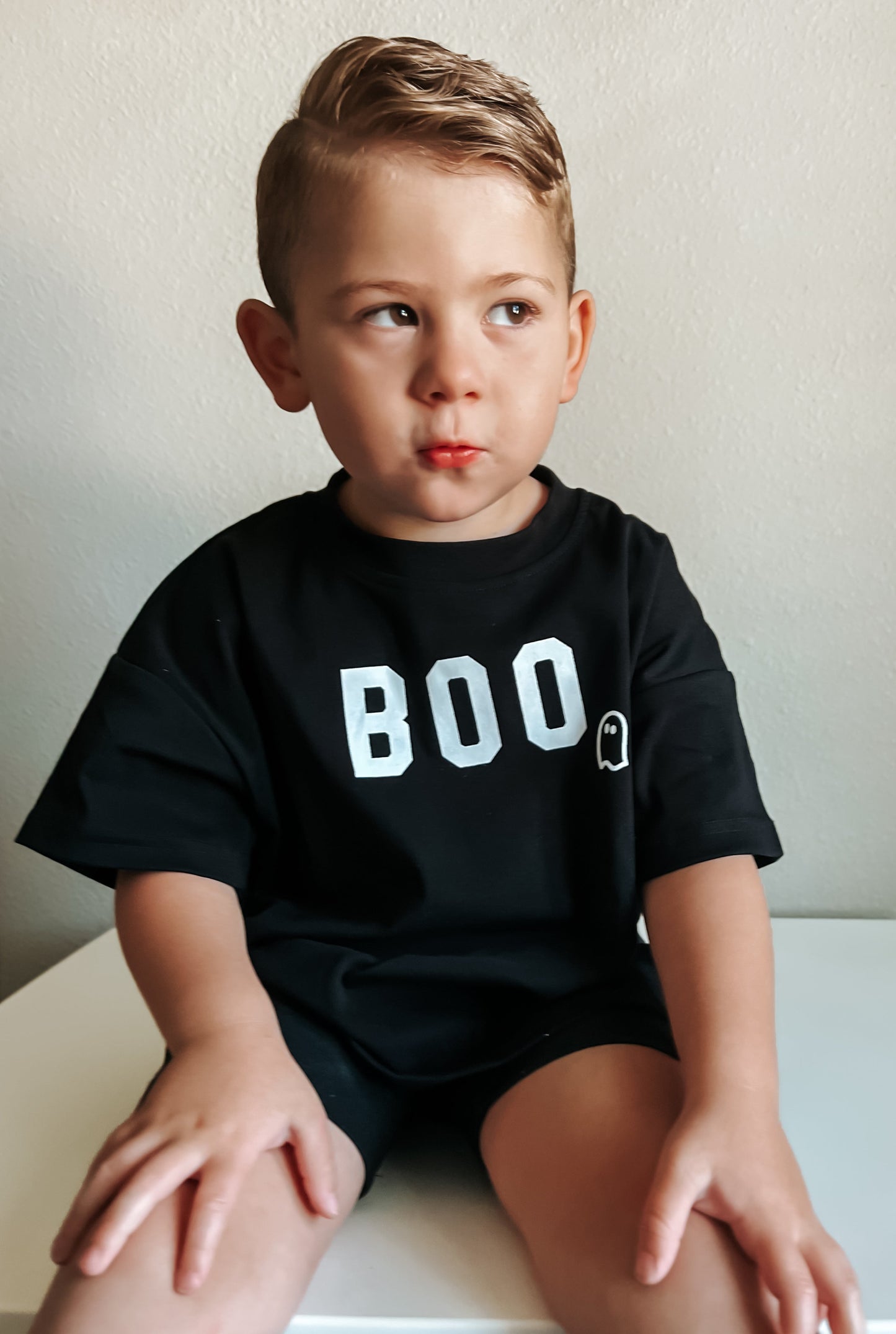BOO Ghost Oversized Tee or T-Shirt Romper by Little Joy Co., product view 7