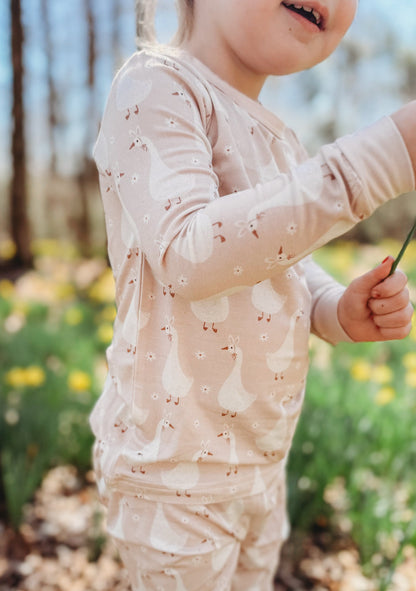 Silly Goose on the Loose 2pc Bamboo Pajamas by Little Joy Co., product view 24