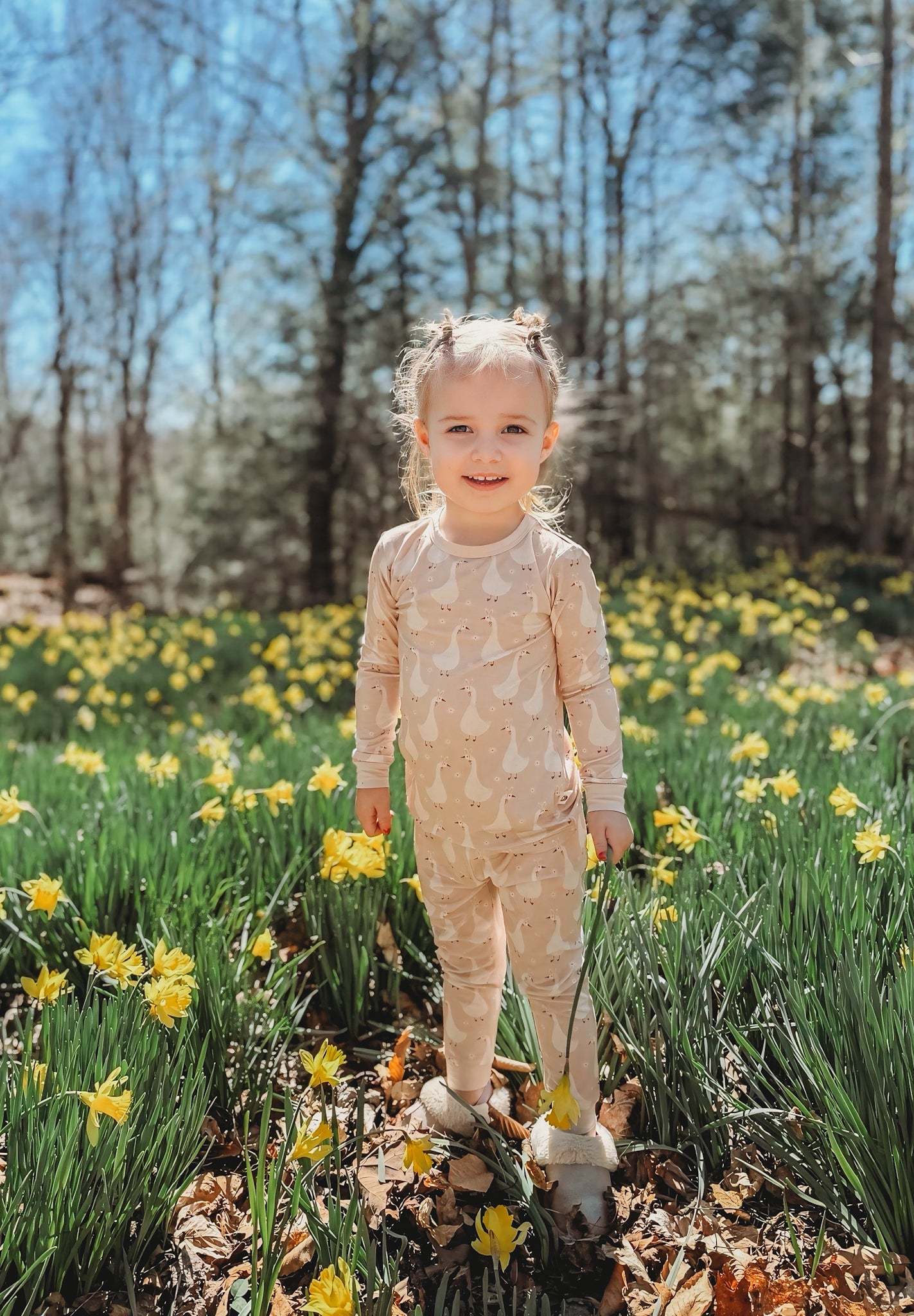 Silly Goose on the Loose 2pc Bamboo Pajamas by Little Joy Co., product view 3