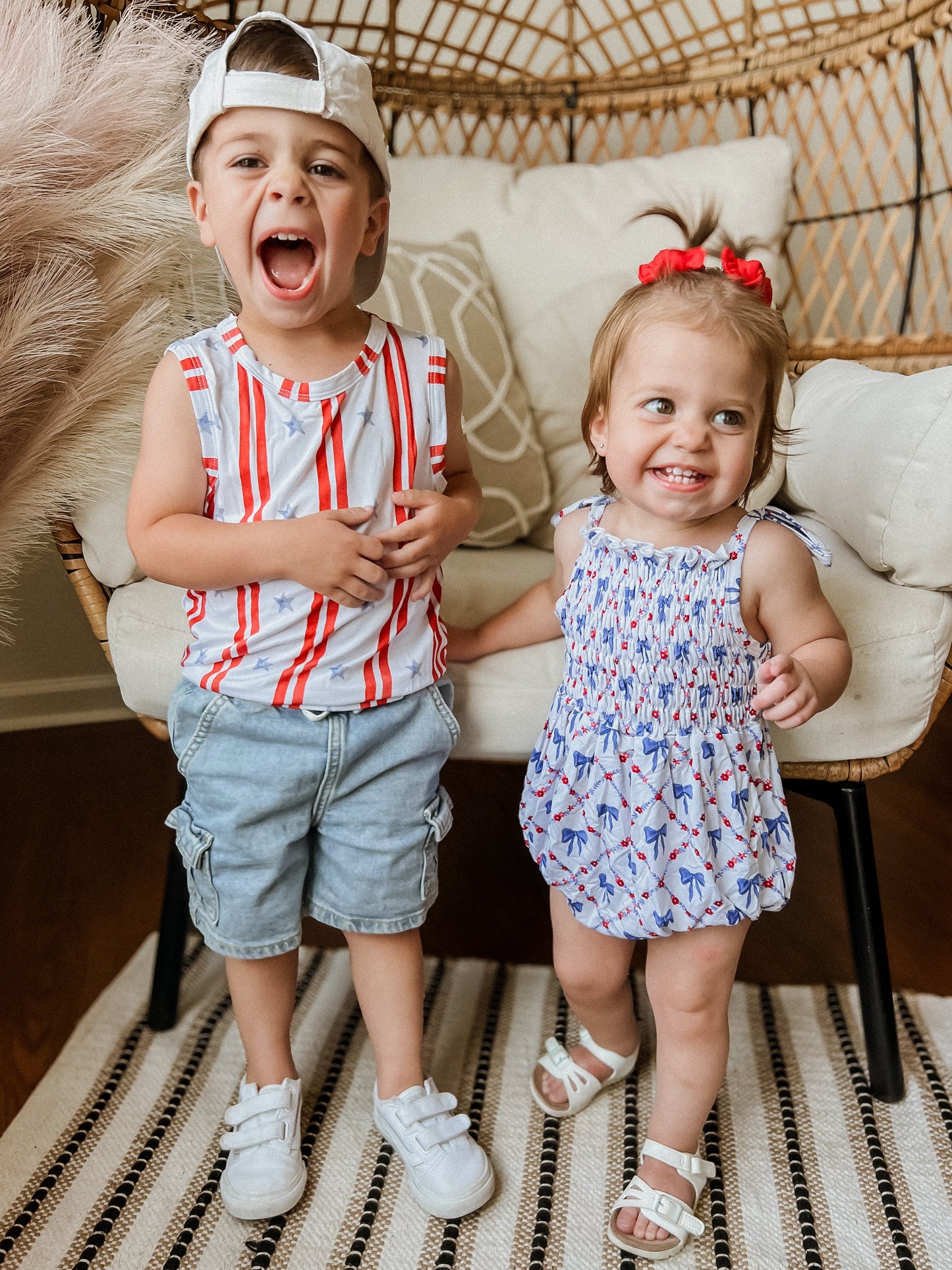 Stars & Stripes Bamboo Tank by Little Joy Co., product view 9