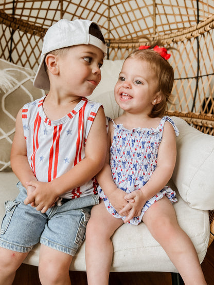 Stars & Stripes Bamboo Tank by Little Joy Co., product view 8
